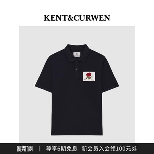 休闲POLO衫 KENT&CURWEN 刺绣短袖 玫瑰系列男士 肯迪文2026春夏新品