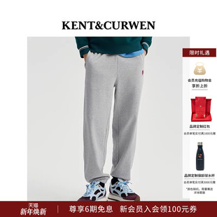 玫瑰刺绣纯棉束脚卫裤 KENT&CURWEN 肯迪文2025秋冬男女款