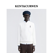 KENT&CURWEN 肯迪文2025秋冬系列男士 三狮徽章空气层棉质圆领卫衣
