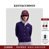 KENT&CURWEN 肯迪文年秋冬系列女士英伦复古狮子刺绣针织开衫