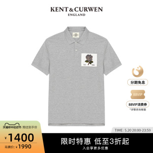 男女玫瑰纯棉纯色短袖 男K47H9EI131 Polo衫 肯迪文夏季 KENT&CURWEN