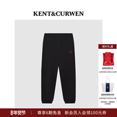 肯迪文2025秋季 新品 男女同款 KENT&CURWEN 玫瑰刺绣纯棉束脚卫裤