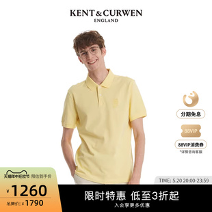 K47H9EI011 KENT&CURWEN 男女同款 肯迪文新品 短袖 多巴胺色Polo衫