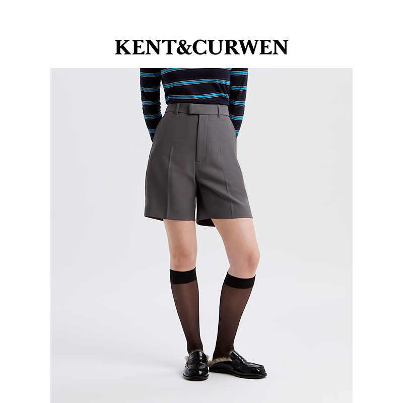 【秀场同款】KENT&CURWEN/肯迪文2025春夏新品男女款休闲西装短裤