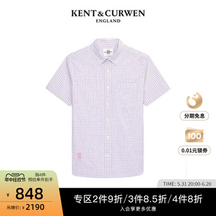 肯迪文男士 纯棉格纹衬衫 24春夏新品 KENT&CURWEN 男士 K4966EI031