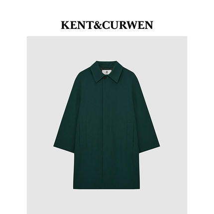 KENT&CURWEN/肯迪文2025春夏新品男士中长款英伦风休闲风衣外套