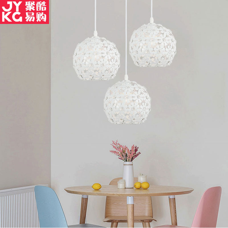 现代简约铁艺镂空北欧吊灯餐厅卧室吧台餐桌时尚个性创意LED灯具