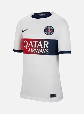 耐克23/24巴黎圣日耳曼客场青少年儿童款足球球衣DX2767-101