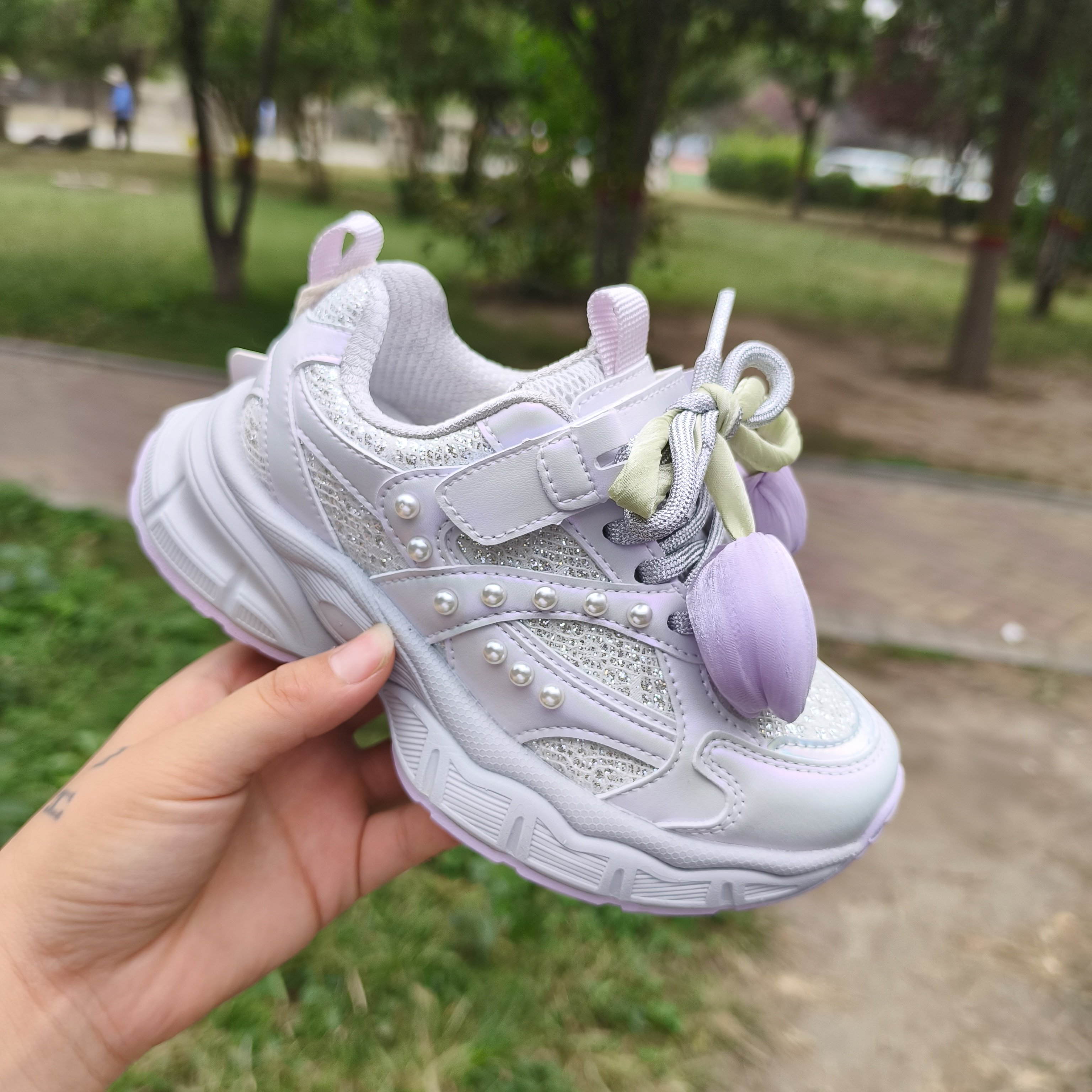 爱乐童鞋秋季女童鞋女童郁金香老爹鞋潮鞋