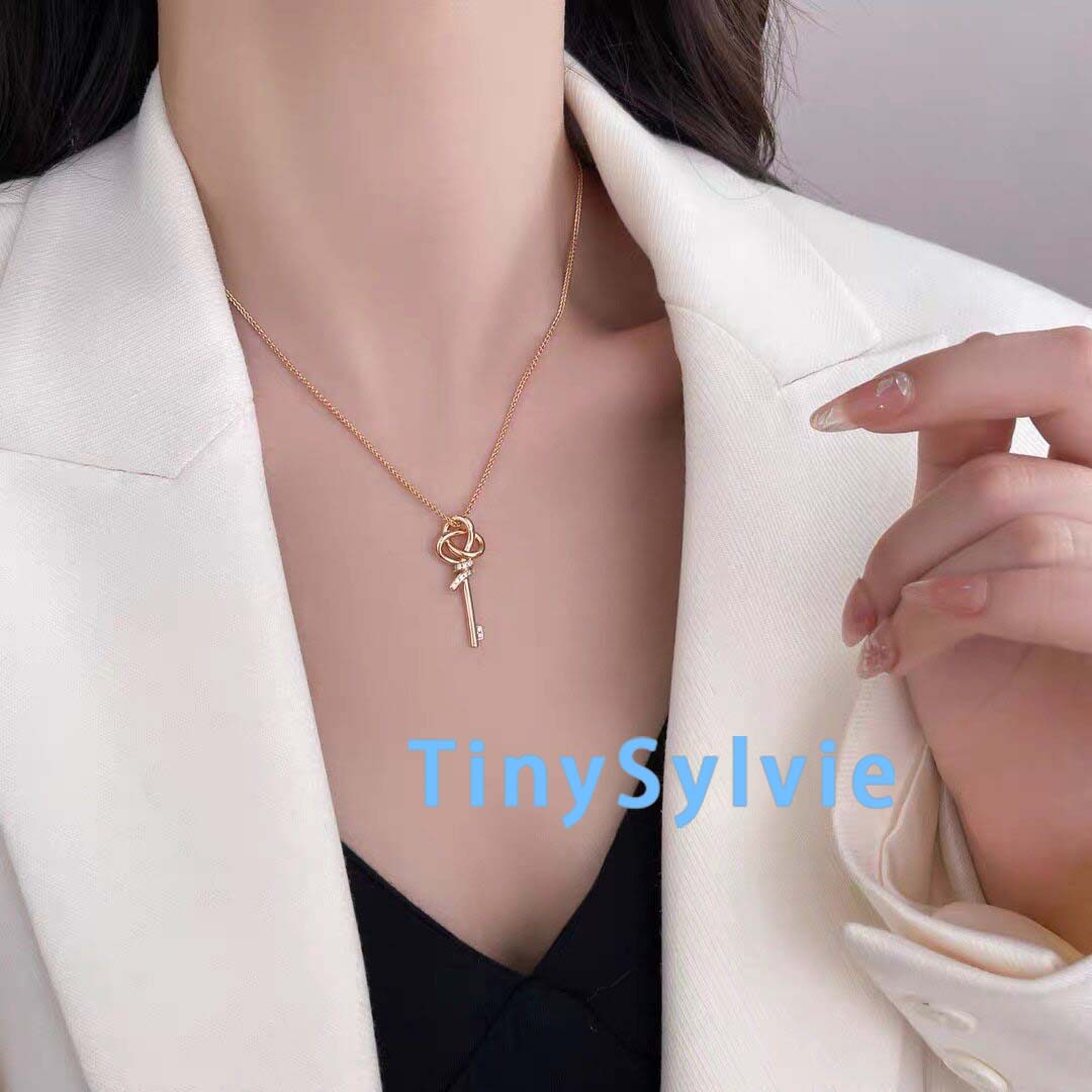 TinySylvie同心结钻饰锁骨链