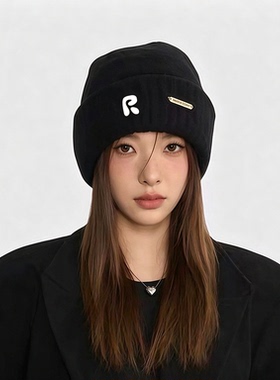RR正品女款显脸小护耳针织帽