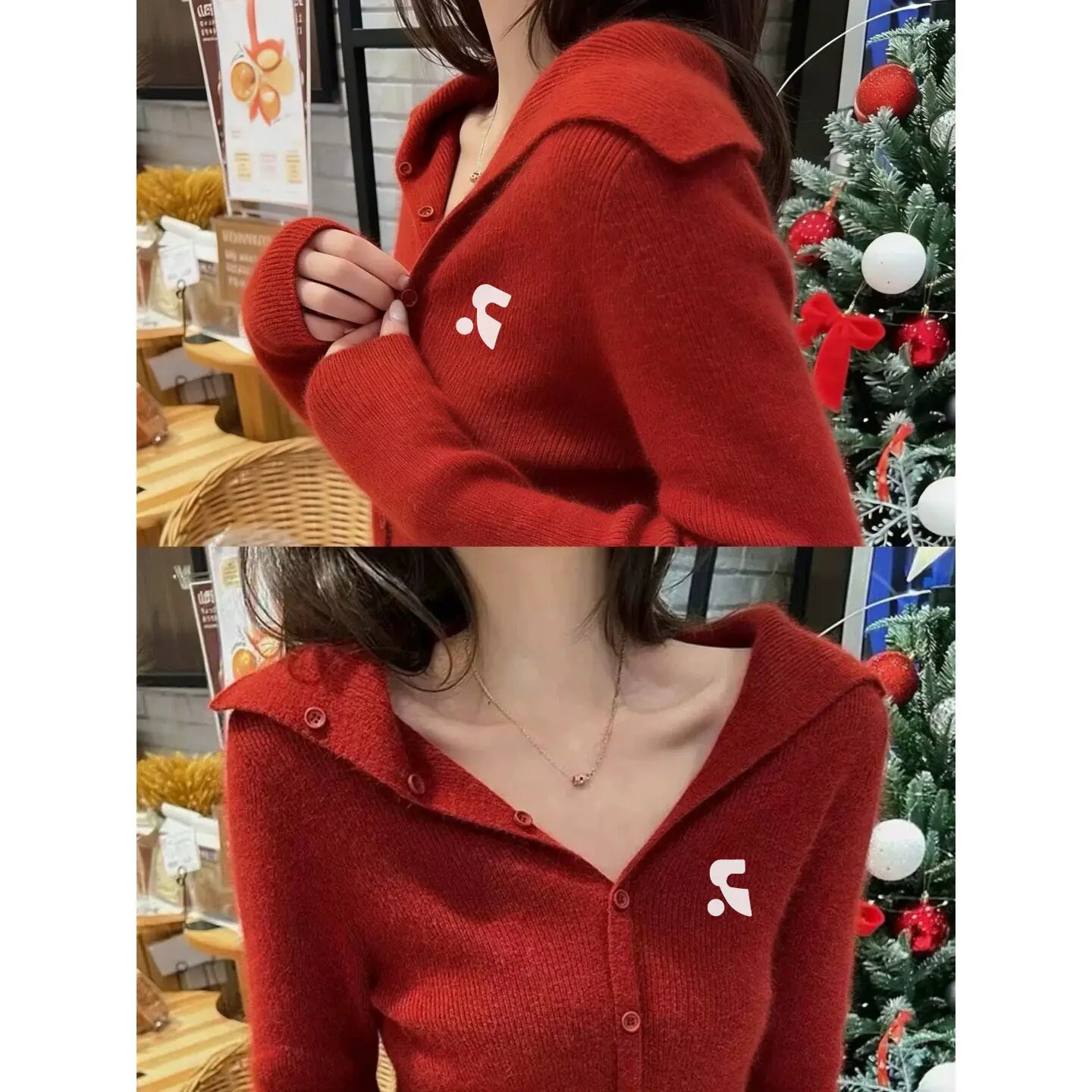 秋冬慵懒风显白针织开衫女
