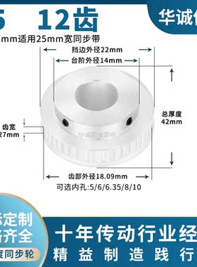 同步带轮T512齿宽27BF内孔5/6/8/10/12/14/15/1920主动齿轮同步轮