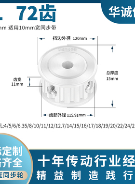 同步带轮XL72齿宽11内孔10 12 14 15 16 17 192230主动齿轮同步轮