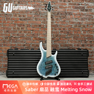 （预定）GU Guitars Saber 扇品 融雪 Melting Snow 电贝斯 贝司