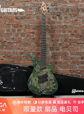 （已售）GU Guitars 限量款 扇品 电贝司 绿色 贝斯