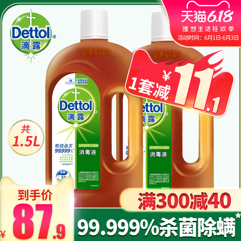 滴露消毒液750ml*2家用杀菌液