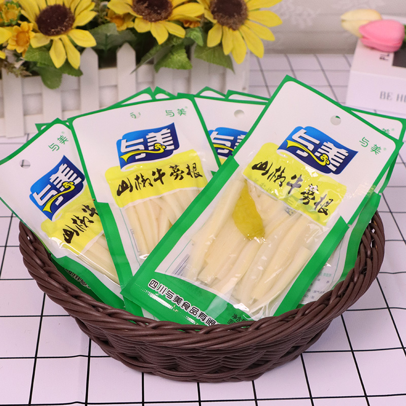 与美山椒牛蒡根泡椒味竹笋四川特产酸辣笋休闲零食下饭菜即食小袋