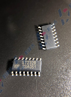 ST232BDR ST232B SOP-16 RS-232 驱动接收器 ST进口原装 可直拍