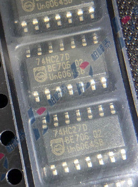 全新原装 74HC27D 74HC27 HC27 SOP-14窄体 3.9MM NXP牌子 可直拍