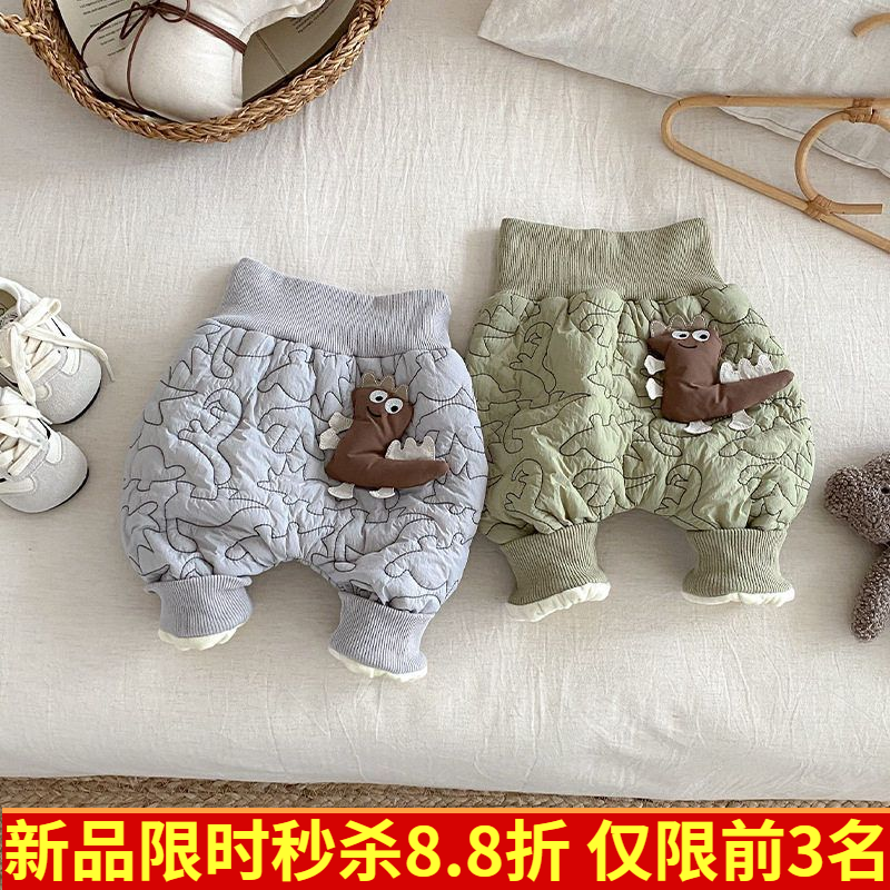 儿童小恐龙PP裤2025新款冬季男童