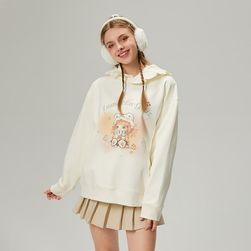 LAMLICKA二次元印花连帽卫衣休闲卡通图案帽衫春秋季宽松长袖外套