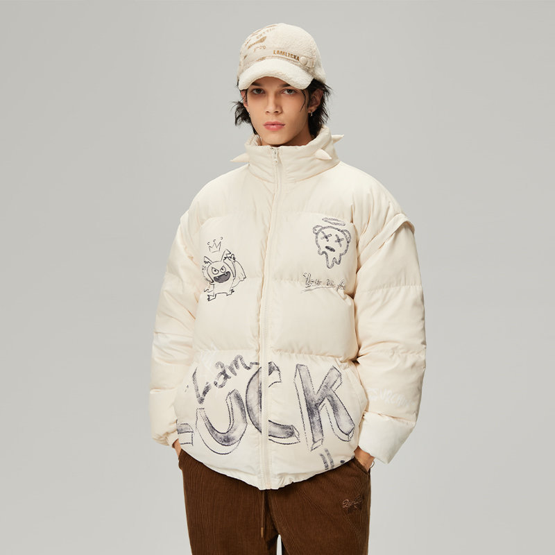 LAMLICKA小恶魔涂鸦羽绒服