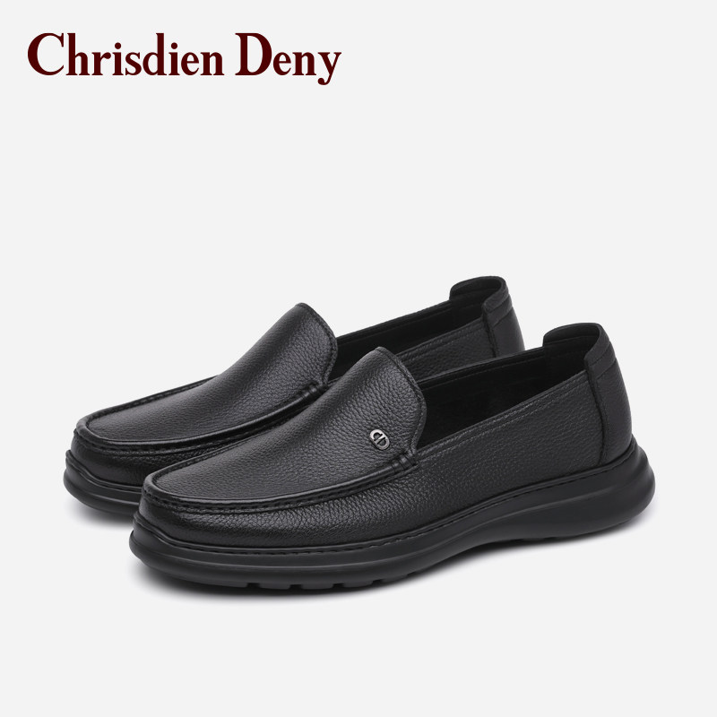 克雷斯丹尼男鞋透气软底乐福豆豆鞋鹿皮商务休闲皮鞋男中年父亲鞋,流行男鞋,乐福鞋（豆豆鞋）,淘宝优惠券,粉丝福利购,淘宝优惠卷