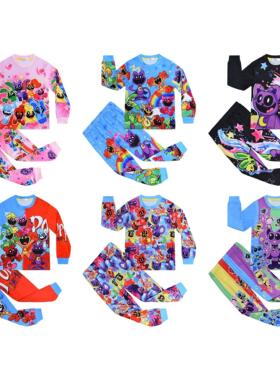 秋季新款catnap瞌睡猫中大童家居服套装长袖长裤子休闲两件套