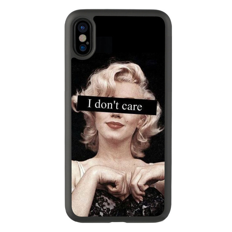 欧美11个性我不在乎适用于iphone141312promax手机壳xr保护套防摔xs