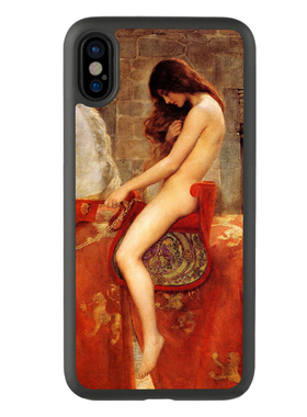 复古风xs英伦科里尔艺术油画适用于苹果131415手机壳12Promax戈黛娃夫人iPhone11保护壳套防摔xr