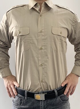 米黄衬衣 男士夏季透气免烫休闲纯色长袖 黄色速干商务正装衬衫