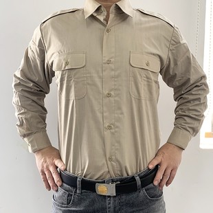 米黄衬衣 男士夏季透气免烫休闲纯色长袖 黄色速干商务正装衬衫