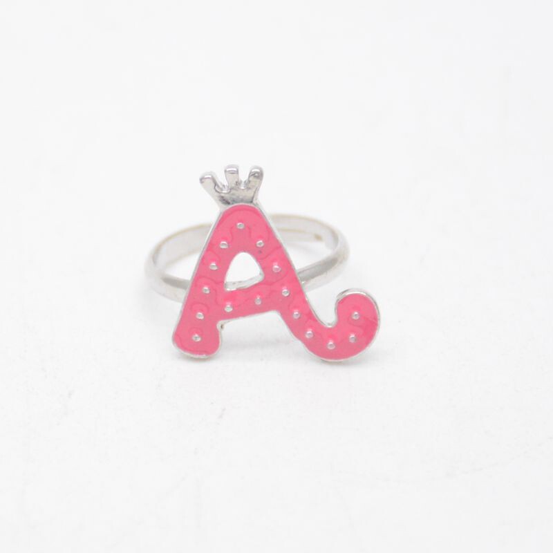 Initial Charm Enamel Ring: Your Chic Pinky/Knuckle Statement - Product image 2
