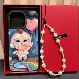 CASE磁吸MagSafe雨天爱心气球哭娃适用iphone16手机壳15promax苹果14pro镜面保护套13日韩卡通12甜美少女plus