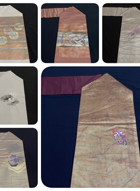 中古正绢西阵织腰带DIY面料