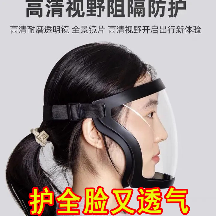 高透明面具打成人防護面罩