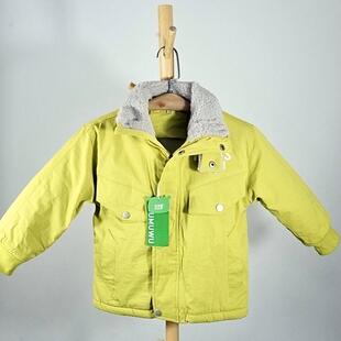 男女童超酷短款加绒派克服冬季新款中小童加绒加厚韩版外套棉服