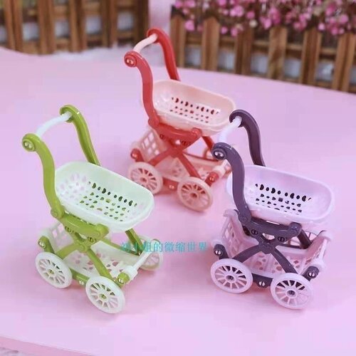 微缩食玩 ob11或6分 娃娃玩具小孩过家家玩具 仿真迷你购物车模型
