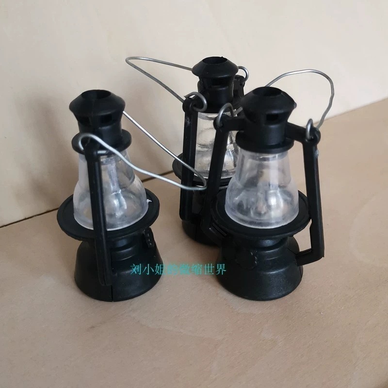 圣诞场景配件模型DIY小油灯模型