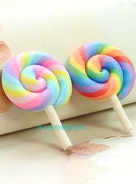 微缩食玩 娃娃屋配件 快手抖音同款耳环吊坠 小孩玩具 迷你棒棒糖