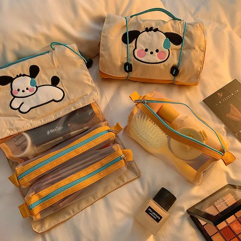 可爱折叠化妆包女便携大容量2025新款旅行护肤品洗漱包分区收纳袋