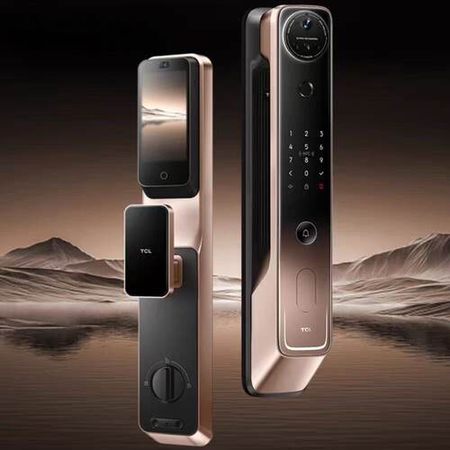 TCL 真3D人脸识别双摄分布式猫眼4.5寸屏智能门锁 C10R Pro