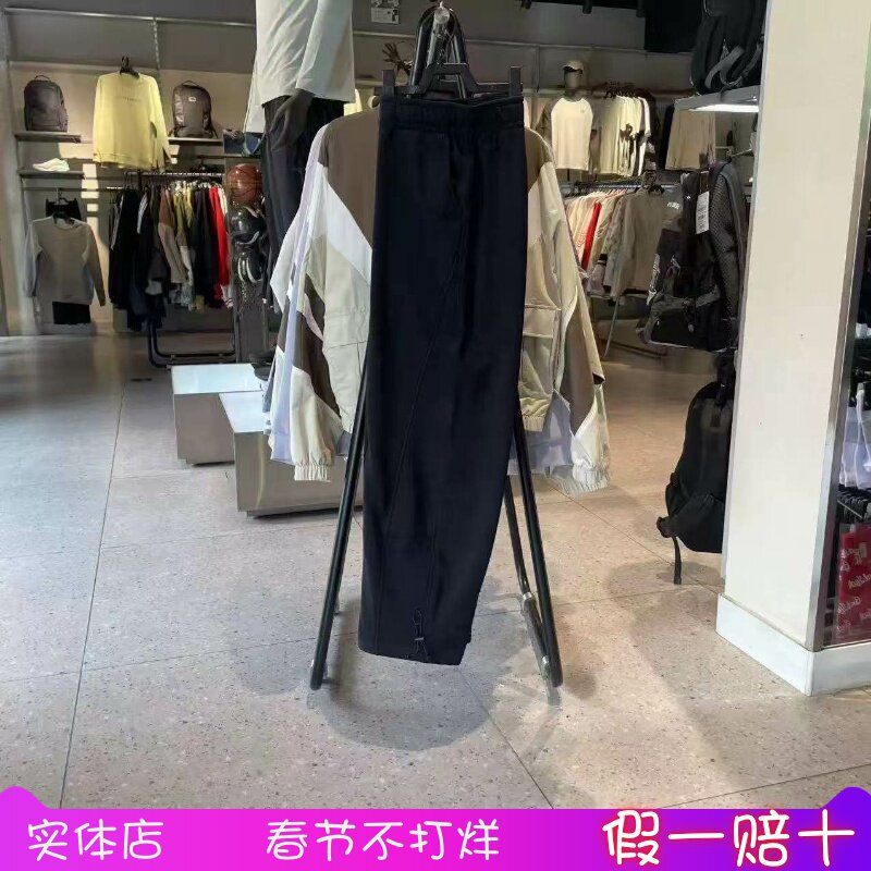 安踏运动裤女2025冬季新款加绒保暖百搭针织宽松直筒裤162547311N