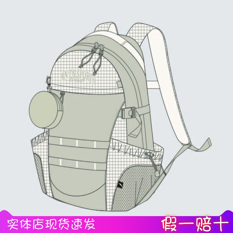 安踏男女通用书包2025秋新款学生通勤运动双肩背包192538152
