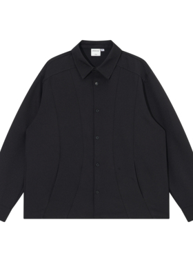 BSAPA 秋装新款垂感立体剪裁拼接休闲宽松衬衫廓形分割小众外套