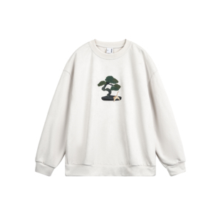 DEVILRAY 秋季美式趣味毛巾绣麂皮绒卫衣宽松情侣百搭潮牌上衣