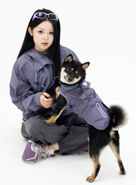 BLACK ARMADA 狗狗专业冲锋马甲户外徒步探险安全反光雨衣背心