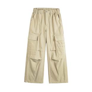 DEVILRAY  秋季高街复古多口袋工装裤重工水洗阔腿宽松裤