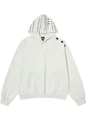 TAELE PLUS 秋季运动风满印弹幕撞色连帽卫衣复古星星无性别外套